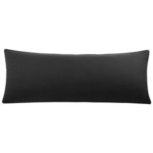 Brushed Body Pillowcases with Roll Rim Zipper Closure 20"x54" Black